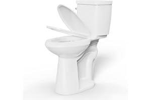 Little Meerkat Two Piece Tall Toilet With Comfort Height 21" Elongated Seat & Standard 12-in Rough-in Extra Tall Toilet, High Toilets For Seniors, Tall Person & Disabled
