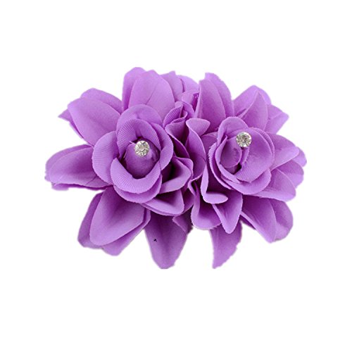 Wcysin 5 Pack Flower Brooch Floral Hair Clips for Women Rose Hair Accessories Wedding - Thumbnail 4