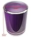 IMMANUEL Float Designer Purple Bathroom Trash Can, Scratch Resistant Acrylic Wastebasket Garbage Bin with Swivel Lid, 5 Liter/1.5 Gallon Capacity, Modern Home Decor