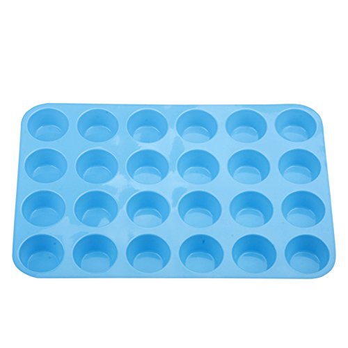 WXLAA Lovely 24 Circular Hole Design Cup Cake Mold Baking Tools Muffin Maker Tray Random Color