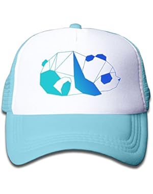 Geometric Vector Panda Baby-Girl Handsome Rapper Hat Adjustable Baseball Caps