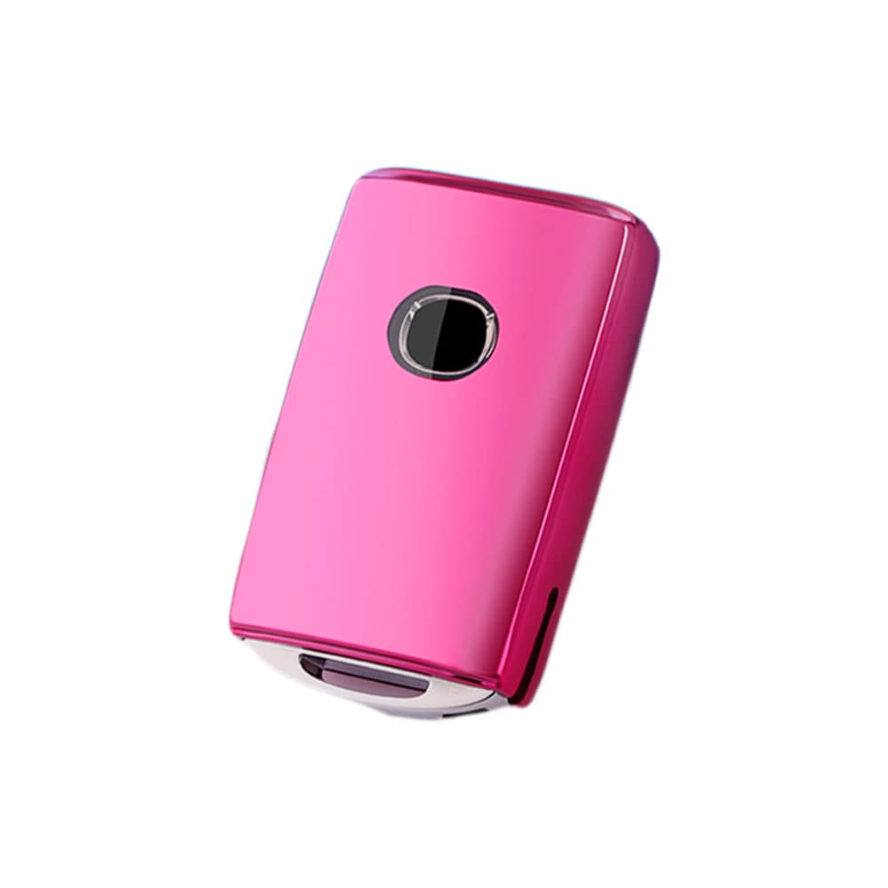 BROVACS Soft TPU Case Shell Cover Protector Holder Compatible with MAZDA 3 6 CX-5 CX-9 CX-30 Smart Remote Key Fob 2 3 Button SV9531 Pink