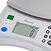 Escali Pana V136 Large Volume Measuring Kitchen/Baking/Cooking Scale, Preprogrammed with Over 500 Ingredients, LCD Digital Display, 13lb Capacity, Universal, Light Grey