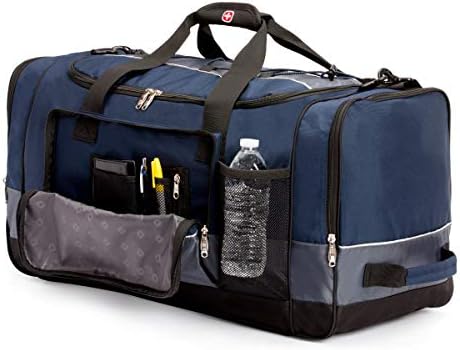 SWISSGEAR 28" Duffel Bag | Gym Bag | Travel Duffle Bags | Men's and Women's - Blue/Grey 8 SWISSGEAR 28" Duffel Bag | Gym Bag | Travel Duffle Bags | Men's and Women's - Blue/Grey