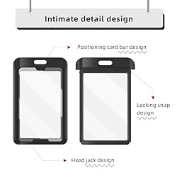 12 Pack Sliding ID Badge Holder with Double-Sided