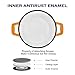 Small Dutch Oven - Enamel Cast Iron Enamel Coating Cookware Casserole with Lid 0.85 Quart Sunset Orange Cocotte Versatile Saucepan with Lid Stew Pot
