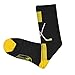 ChalkTalkSPORTS Hockey Half Cushioned Crew Socks | Crossed Sticks | Black/Gold
