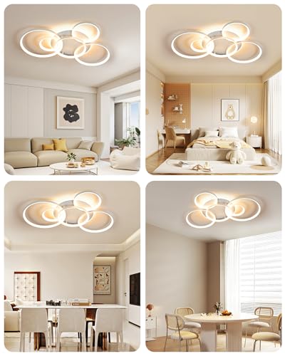 LED Ceiling Light Dimmable 3000K-6000K, LED Chandelier 75W 86 x 60 cm | living room chandelier, LED ceiling light, dimmable chandelier for living room bedroom dining room
