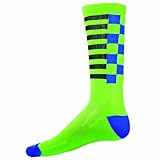 Red Lion Boxes Athletic Crew Socks ( Neon Green / Royal / Black - Medium )