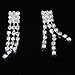 Flowergirl Bridesmaid Bridal Wedding Party 3-Row Rhinestone Necklace Earring Set