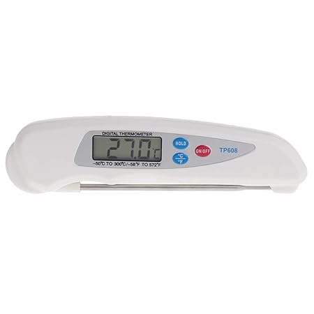 Fanst Temperature Tester,BBQ Thermometer Foldable Digital Meat Food Oven Thermometer Milk Water Oil Probe