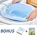 Kueysing Sitz Bath, Over-The-Toilet Perineal Soaking Bath, for Hemorrhoidal Relief, Ideal for Post- Pregnant Women-Episiotomy Patients (Blue)