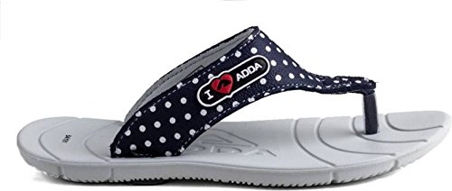 adda awesome lt.grey/navy colour slipers & flip flops for girl's