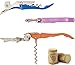 Original Wine Opener Wine Key by Trendy Bartender - Set of 3 Waiters Double Hinged Cork Screw In Branded Box - Foil Knife and Reinforced Steel Screw - Wine Bottle & Beer Bottle Opener In One