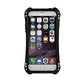 IPhone SE Case,WishLotus Shockproof Drop Proof Water Resistant Carbon Fiber Zinc Magnesium Alloy Metal Gorilla Glass Heavy Duty Armor Case Cover for Apple iPhone SE (2016) & iPhone 5S 5 (Black)