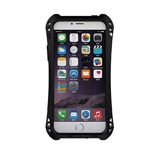 IPhone SE Case,WishLotus Shockproof Drop Proof Water Resistant Carbon Fiber Zinc Magnesium Alloy Metal Gorilla Glass Heavy Duty Armor Case Cover for Apple iPhone SE (2016) & iPhone 5S 5 (Black)