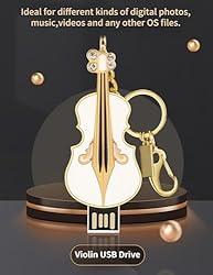 ZJR USB Flash Drives Cute Violin Shape Thumb Drive