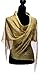 Elles Clothing Sheer Mesh Glitter Sparkle Shawl Wrap Fringe Weddings Party Evening Scarfs for Women (Gold)