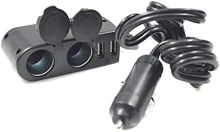 Dual USB Universal High Capacity Car Charger for Apple, Samsung, Android and Windows Smartphones and Tablets Black