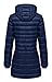 Wantdo Women's Lengthed Hooded Down Jacket Light Down Outwear Coat(Navy,XX-Large)