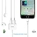 Iphone 8 Adapter & Splitter, Onlier Dual Lightning Headphone Audio & Charge Adapter，2 in 1 Lightning Iphone 7 Charger Audio Aux Cable Jack Call + Sync + Charging + Music for iPhone X/8/8Plus/7/7Plus