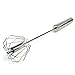 Kitchen + Home Super Whisk Stainless Steel Rotating Push Whisk Mixer and Milk Frother