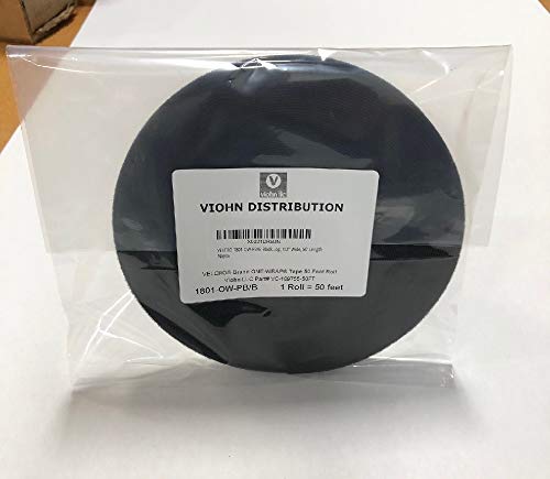 Velcro 1801-OW-PB/B Black Nylon Onewrap Velcro Strap, Hook and Loop, 1/2" Wide, 50' Length