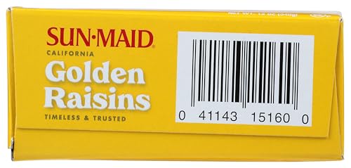 SUN-MAID CALIFORNIA GOLDEN RAISINS – 12 OZ SHARING-SIZE BOX – DRIED FRUIT SNACK FOR LUNCHES, SNACKS, AND NATURAL SWEETENERS