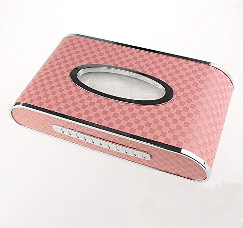 YZPZJH Fashion PU leather tissue box holder, rectangular napkin holder pumping tray dispenser home office car car decoration (color : B)