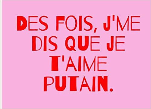 Des Fois J Me Dis Que Je T Aime Putain Cahier Pour Amoureux Partenaires Femme Couples A Ecrire Papier Ligne 1 Pages 8 25 X 6 Cadeau Valentin Pour Lui Ou Elle