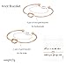 Bridesmaid Gifts Bachelorette Party Supplies - Bridal Shower Wedding Party Decorations Inluding 1 Gold Bangle & 5 Rose Tie Knot Bracelets,6 Set Bachelorette Hair Ties,6 Pcs Bachelorette Goodie Bags