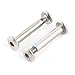 uxcell Metal Inline Skate Wheel 0.24 inches Shaft Hex Socket Screw 2 Pcs Silver Tone