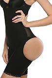 Ekouaer Women's Tummy Control Shapewear Butt Lifter & Thigh Slimmer Underwear,Black,3XL