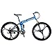 Eurobike EURG4 Mountain Bike 26 Inches 3 Spoke Dual Suspension Folding Bike 21 Speed MTB Bluethumb 2