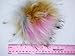 Faux Raccoon Fur Pom Pom Balls | Extra Large 5-Inch Size: Set of 3 Removable Pompoms with Snaps for Knitting Accessories | DIY Hats and Crafts | Pastel Assortment by Haven-Sent