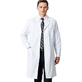 Lab Dental Coat Long Sleeve Scientist School Career Day Uniform with 3 Button Closure Adult Halloween Costumes