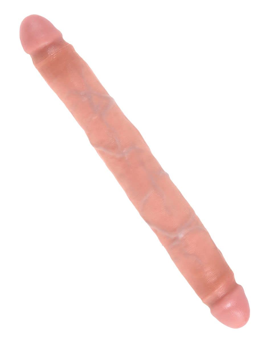 King Cock Flesh Double Slim Dildo, 30 cm, Flesh