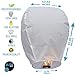 Glow City 10 ECO Wire-Free Floating Chinese Sky Lanterns (Set of 10, White, 2 Free Markers!) - 100% Biodegradable, Environmentally Friendly Lanterns! Beautiful Outdoor Paper Lanterns for Any Event!