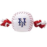 Pets First MLB New York Mets Dog Nylon Baseball Rope Toy