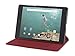 Devicewear Slim Google Nexus 9 Case Slim Vegan Leather Case with Six Position Flip Stand and On/Off Switch, Red (RDG-GN9-RED)