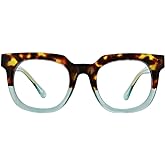 Peepers by PeeperSpecs womens Oprah's Favorite Things Showbiz Square Blue Light Blocking Reading Glasses