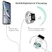 ATETION Watch Charger, 2 in 1 iPhone Charger with 3.3ft/1.0m Portable Charging Cable Compatible with for Apple Watch Series 4/3/2/1& iPhoneXR/XS/XS Max/X/8/8Plus/7/7Plus/6/6Plus/iPad4/iPad Air (White)