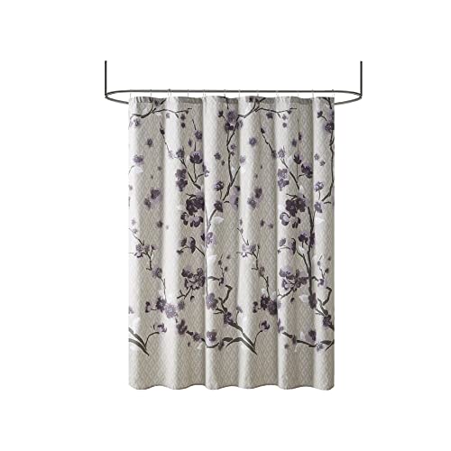 Madison Park Holly Modern Cotton Fabric Long Shower Curtain , Floral