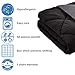 Seward Park Full Queen Size Black Grey Comforter Reversible Lightweight Boys Bedding Cooling Bedspread All Season Fall Blanket