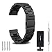 18mm Watch Band, amBand Quick Release Premium Solid Stainless Steel Metal Business Replacement Bracelet Strap for Men's Watch,Black