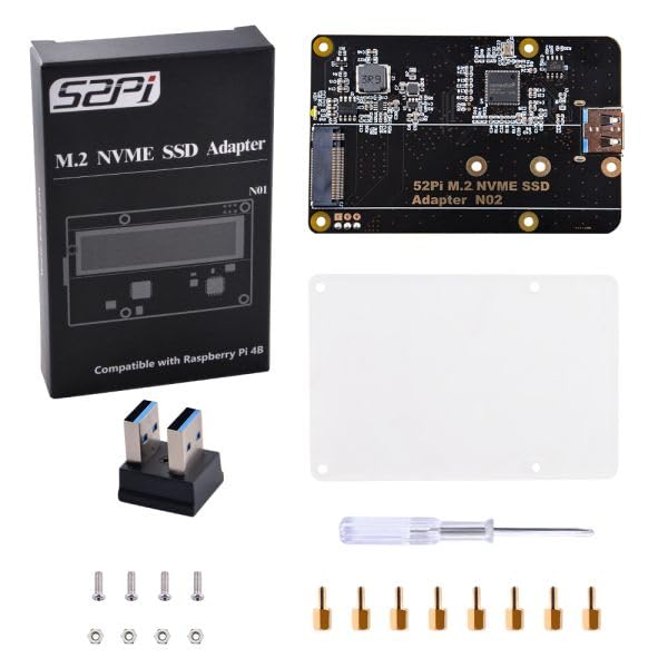 GeeekPi M.2 NVME SSD Adapter Board For Raspberry Pi 4 Model B 1GB /2GB /4GB /8GB