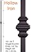 Satin Black 16.1.34-T Single Knuckle Hollow Iron Baluster for Staircase Remodel, Box of 5