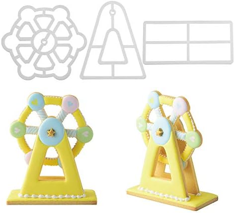 1 Set 3pcs/set 2018 New Ferris Wheel Biscuit Mould Embossing Sugarcraft Cookie Cutters Cake Decor Mold Kitchen Baking Tool