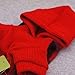 Fitwarm Knitted Plaid Dog Dress Hoodie Sweatshirts Pet Clothes Sweater Coats Cat Outfits Red Medium