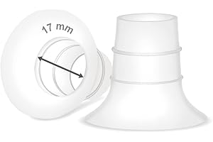 Maymom 17mm Flange Insert Compatible with Elvie Single/Double Electric, Elvie Stride Cup (24mm), Compatible with Medela PersonalFit Flex Shield, Not Original Elvie Replacement Pump Parts